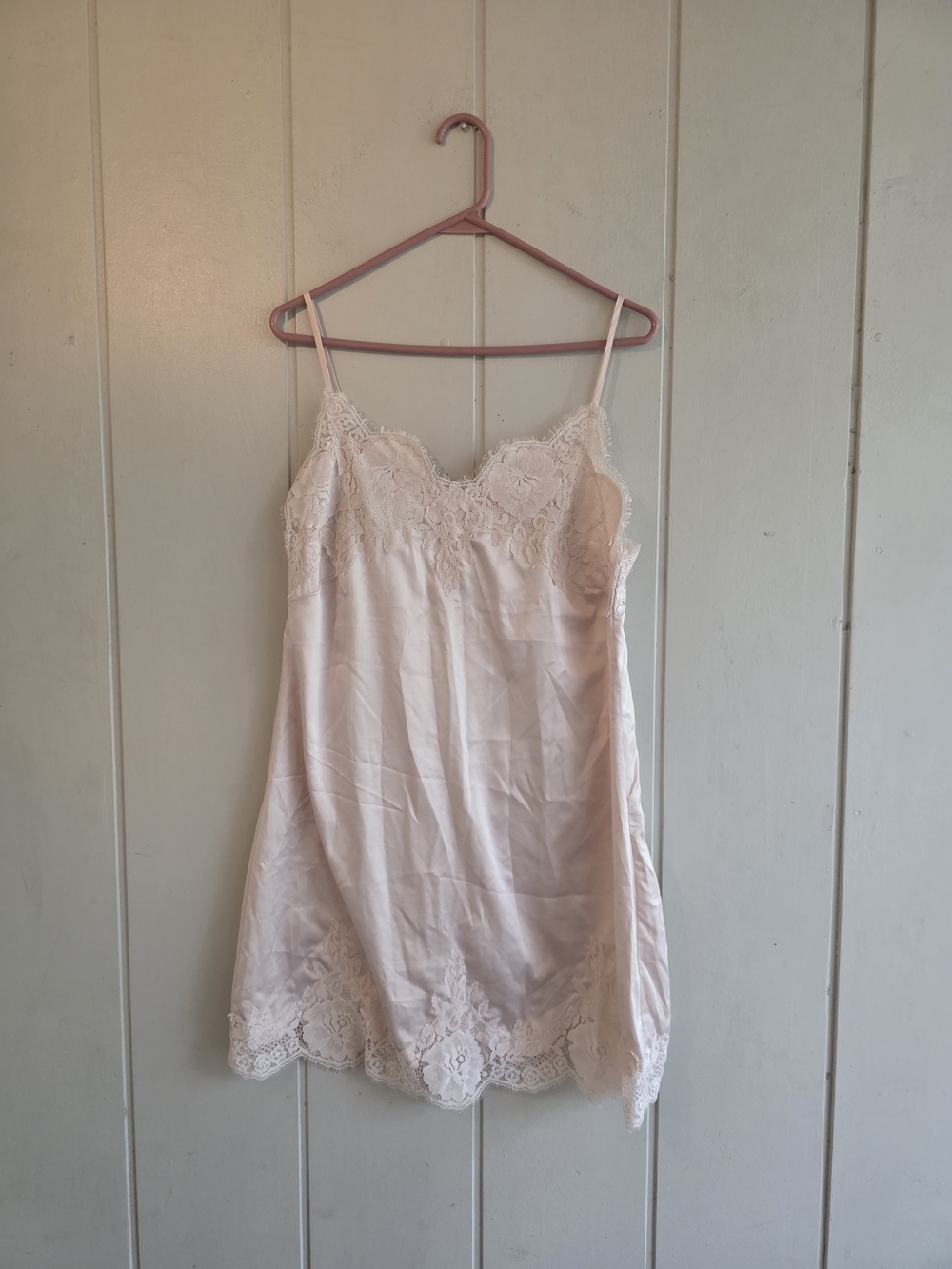 Anthropologie Homebodii Olivia Slip Chemise In Blush Medium